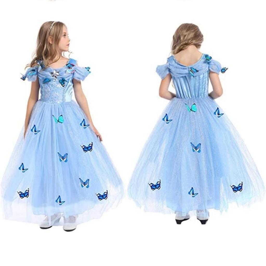 Платья принцессы для девочек, костюм для малышей на Хэллоуин, Рождество, косплей, нарядное платье феи-бабочки