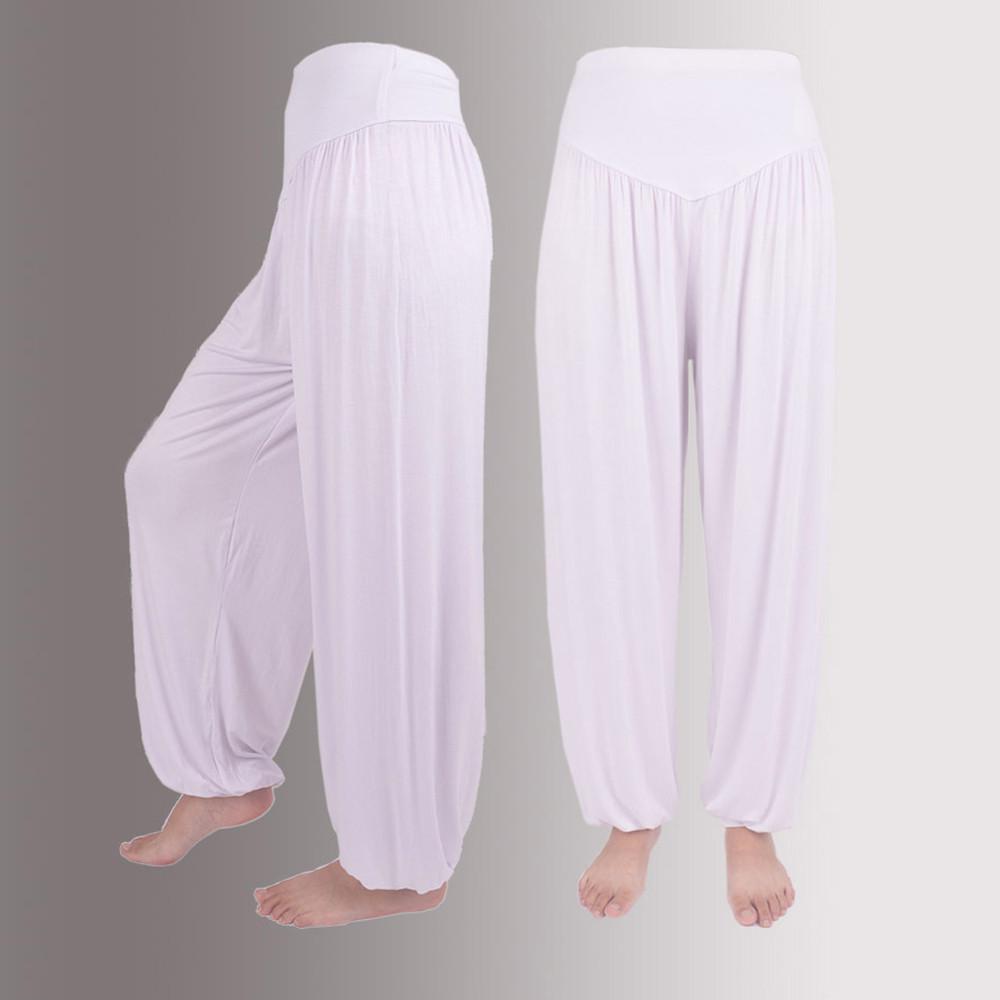 Plus Size Womens Elastic Loose Casual Modal Cotton Soft Yoga Sports Dance Harem Pants