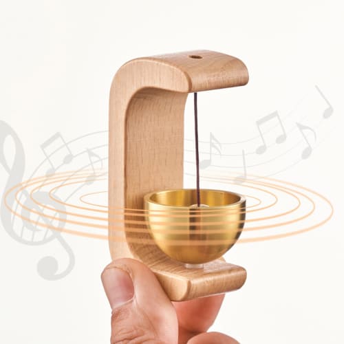 Mini Orin (Buddhist Bell), a Stylish and Portable Brass Bell Perfect for Pet Memorials, Modern Buddhist Altars, and Other Buddhist Accessories. Featur