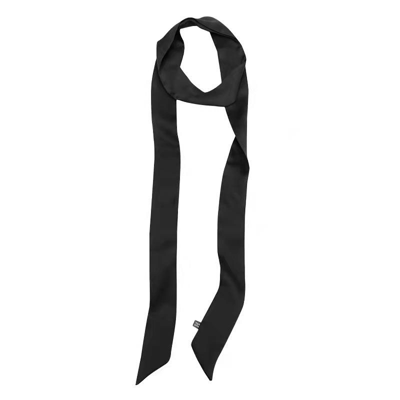 5x200cm Satin Silk Narrow Scarf Neckerchief Solid Neck Scarves Long Silk Thin Scarf Head Neck Hair Band Bag Ribbon Headbands DIY
