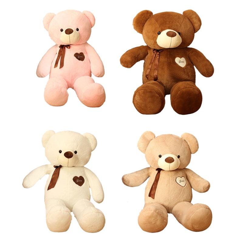 Genuine Teddy Bear Plushie With Silk Ribbon Perfect Gift For Baby Showers And Birthdays