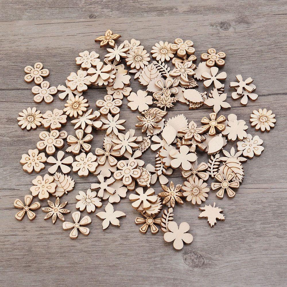 Kid Gift DIY Paint Doodle Educational Toy Wood Slice Scrapbooking Embellishments Wooden Decoration