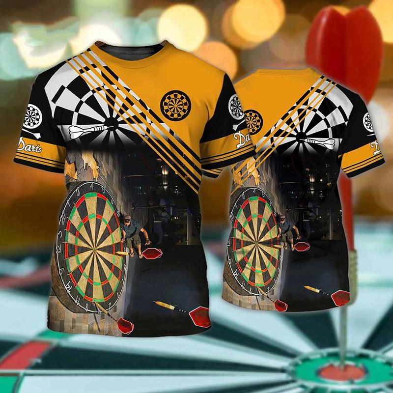 Beer And Darts 3D Print Men T-shirt Summer Cool Streetwear O-Neck Short Sleeve T Shirts Oversized Harajuku Boys Kids Tees Tops