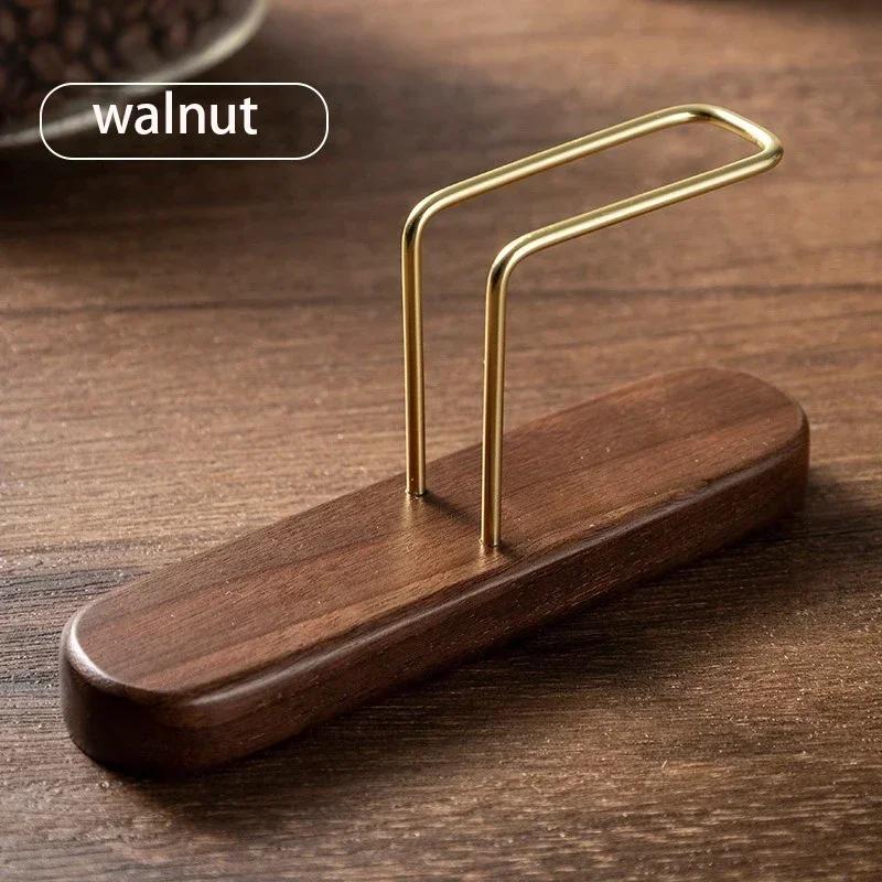 Wooden Coffee Filter Paper Rack V60 Paper Filter Vertical Storage Box Fan Shape V Shape Paper Holder Coffee Maker Accessories