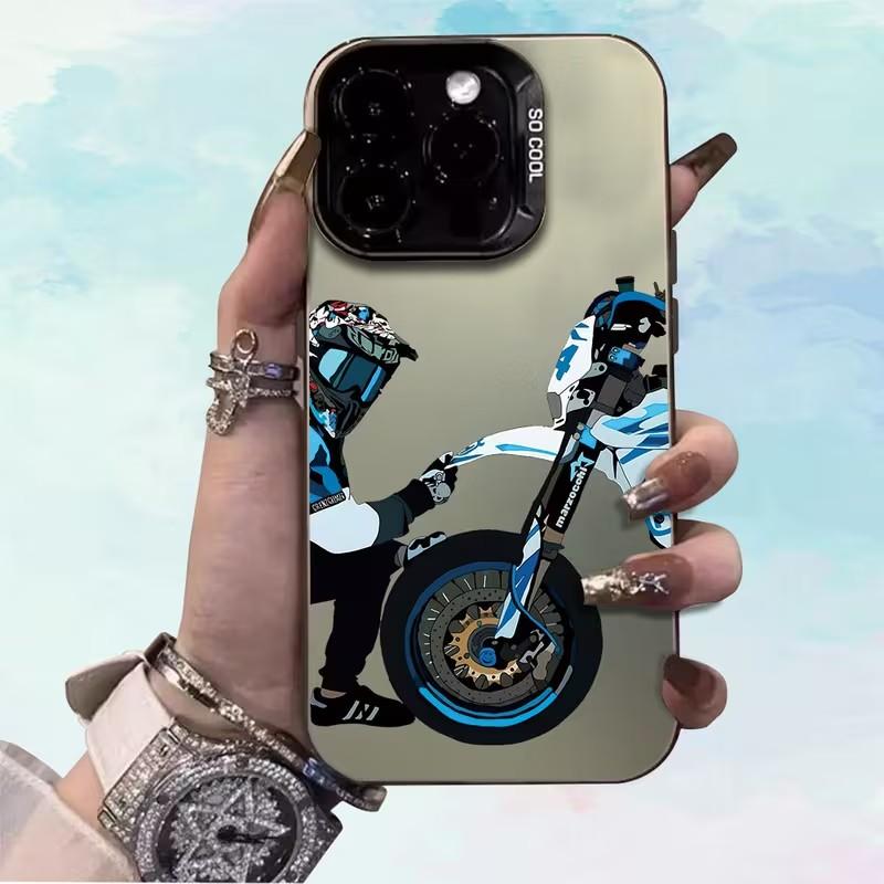 Синий Чехол для Телефона для Oppo Realme 15 14 13 12 11 10 9i 8 8i C75 C65 C63 C55 C53 C35 C33 C20 21Y 21 Pro Plus Белый Мотоциклист