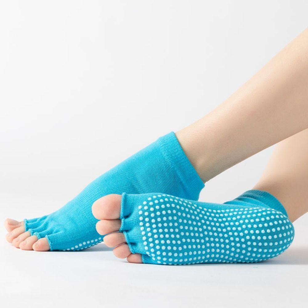 Short Women Yoga Socks Ankle Split Toe Tube Socks Comfortable Grips Pilates Socks Ladies