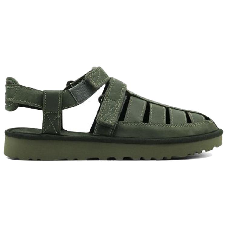 UGG Сандалии Dune Fisherman из коровьей кожи, зеленые, 1102694-MSG
