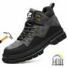 Рабочие ботинки со стальным подноском для мужчин, устойчивые к проколам, легкие, водонепроницаемые, защитная обувь для мужчин, кожаная рабочая обувь, защитная обувь