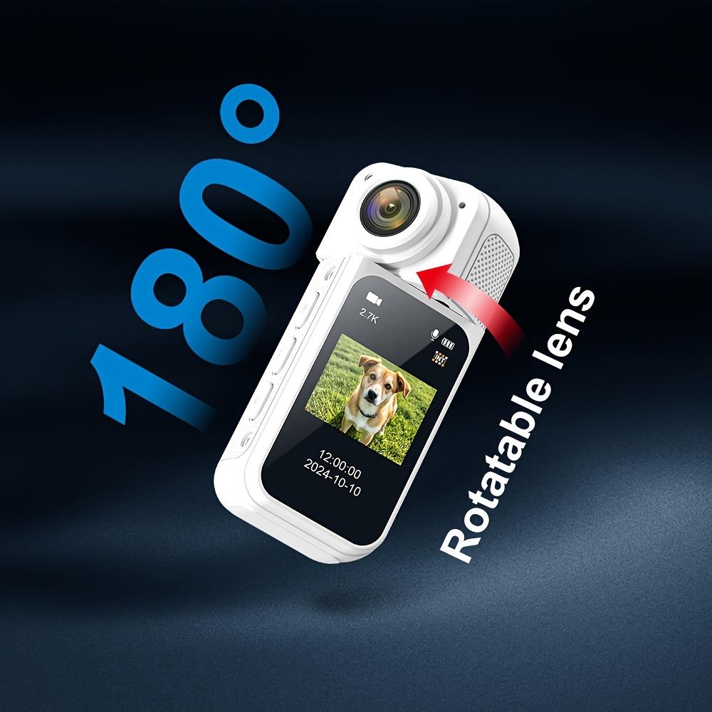 2.7K сверхвысокой четкости пальчиковая экшн-камера с магнитным ремешком, вращающимся на 180° объективом и картой памяти 64 ГБ - носимая POV-камера для путешествий