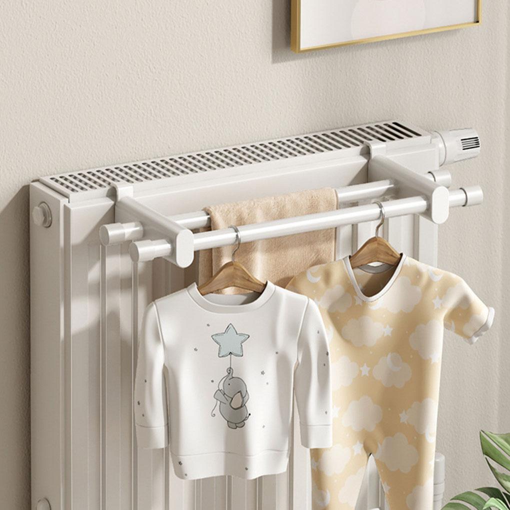 Сушилка для белья на радиаторе, сушилка для белья с двумя прутьями, стойкая к высоким температурам, сушилка для белья на радиаторе