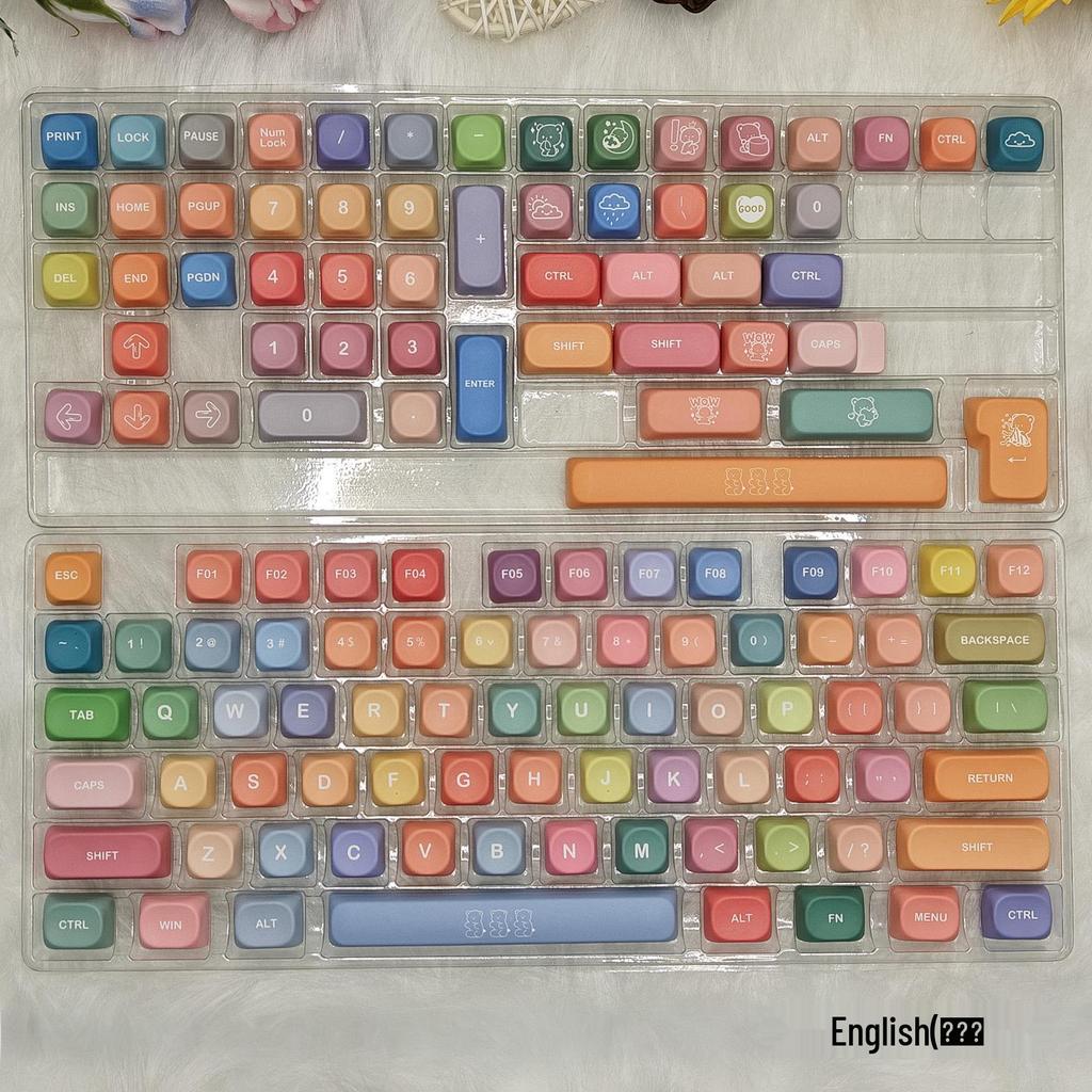 MOA Profile Gummy Bear PBT Двухцветная Сублимационная Непрозрачная Кастомная Клавиша для Механических Клавиатур