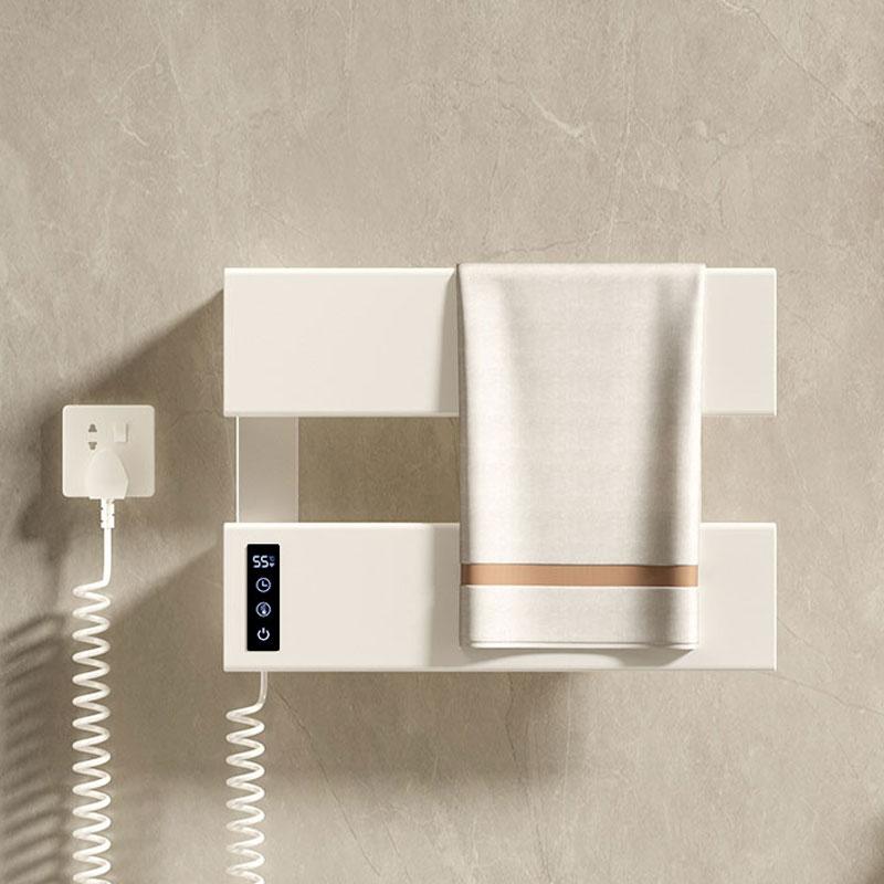towel bar Gun ash space aluminum electric towel rack bathroom intelligent constant temperature timed drying towel bar