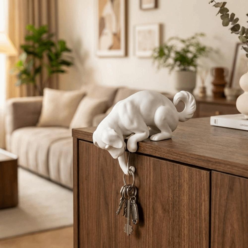 Creative Cartoon Animal 3D Printed Dog Hook Decorative Wall Mounted Dog Shaped Wall Hook Funny Wall Hanger Desktop