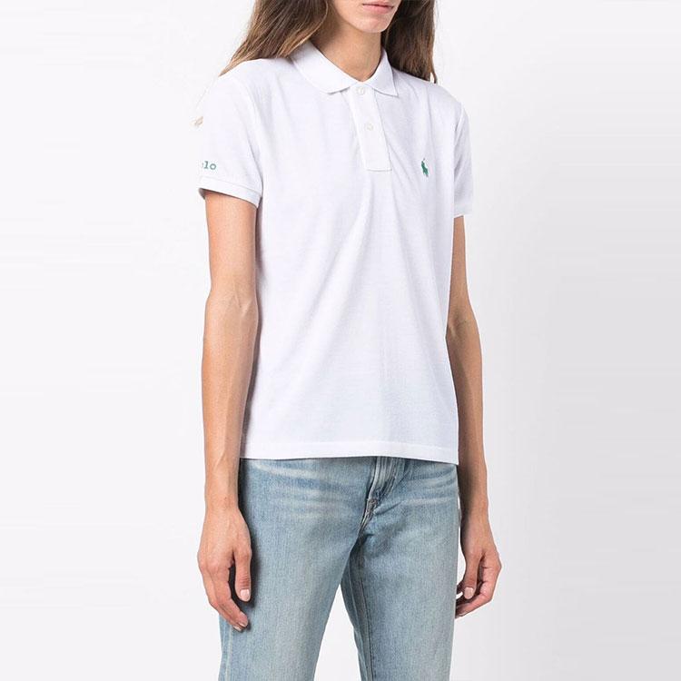 Polo Ralph Lauren Женская футболка поло с вышивкой пони, с коротким рукавом, белая 211806666-001