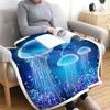3D Flannel Warm Comfort Light Toss Multi-Size Magic Blanket Home Office Travel Bed Sofa Washable Blanket