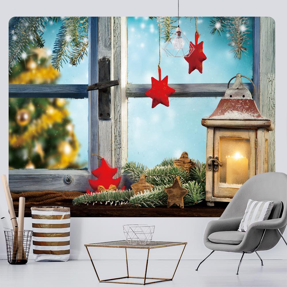 Новый год Рождество домашний гобелен психоделическая сцена настенный богемный фон ткань украшение стены