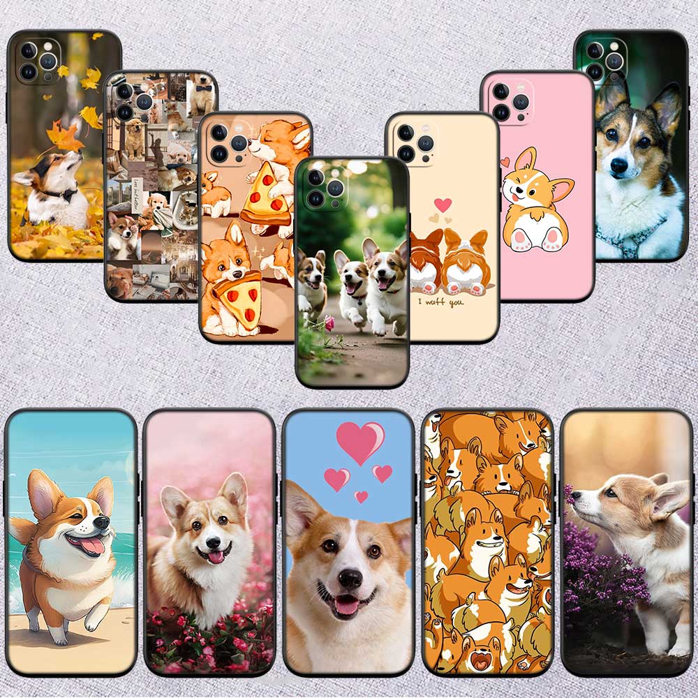 RE20 Cute Corgi dog New High-End Shell Phone Case for Redmi Note 8 9 Pro Max 9S 9T 9C NFC 8T 8A 10A A4