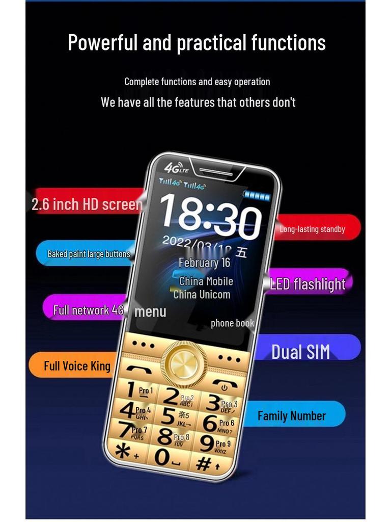 Unicom Telecom 5G/4G Long Standby Type-C Elderly Phone