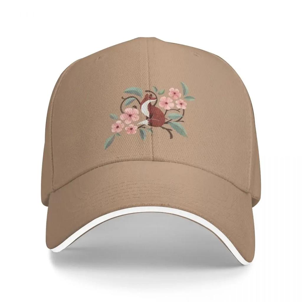 Fox In Cherry Blossoms Baseball Cap Dad Hat Gentleman Hat Boy Child Women's