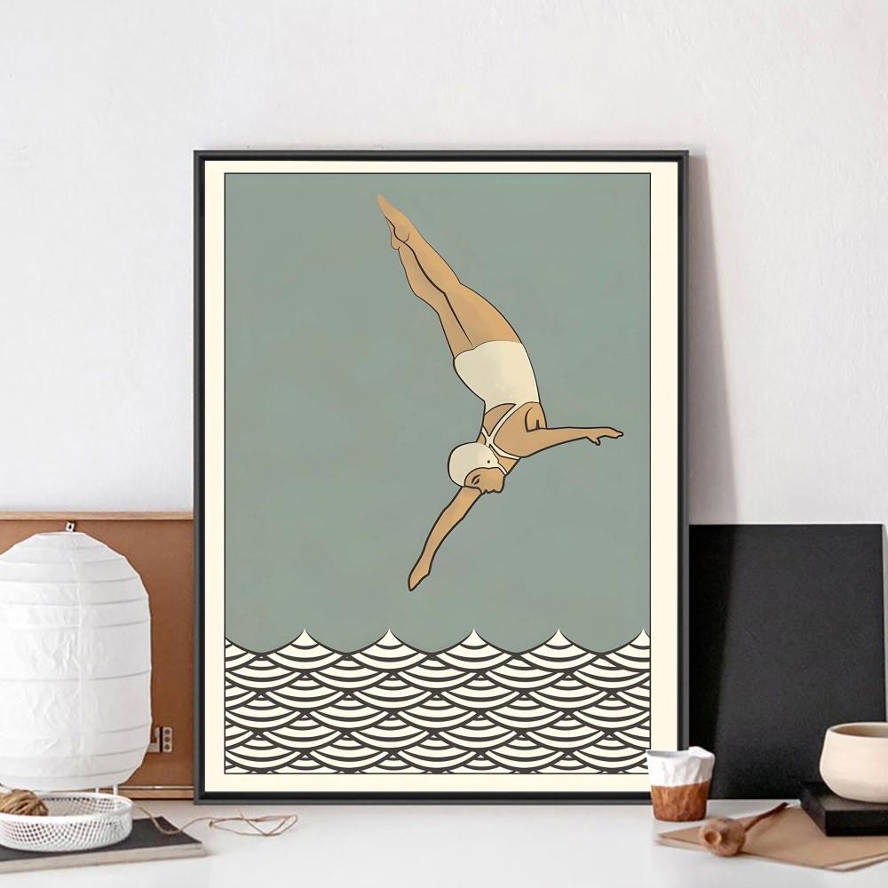 Морской Серфинг Пляжные Постеры Настенное Искусство Холст Принты Живопись Домашний Декоративный Винтажный Арт Постер Декорация Гостиной Спальни