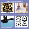 90th birthday part decorated background banner Black gold Happy 90th Birthday decorated background for men and women photography