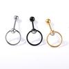European/American Stainless Steel 14G Frosted Love Tongue Ring Set - New Body Piercing Jewelry