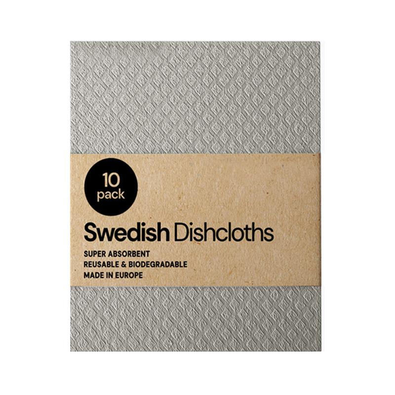10 шт. Салфетка для посуды из хлопка и древесной целлюлозы, кухонная мочалка, нелипкая ткань для очистки от масла, абсорбирующая, биоразлагаемая тряпка из хлопка и древесной целлюлозы