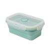 Silicone Lunch Box, Collapsible Folding Food Storage Container with Lids, Kitchen Microwave Freezer and Dishwasher Safe Kids