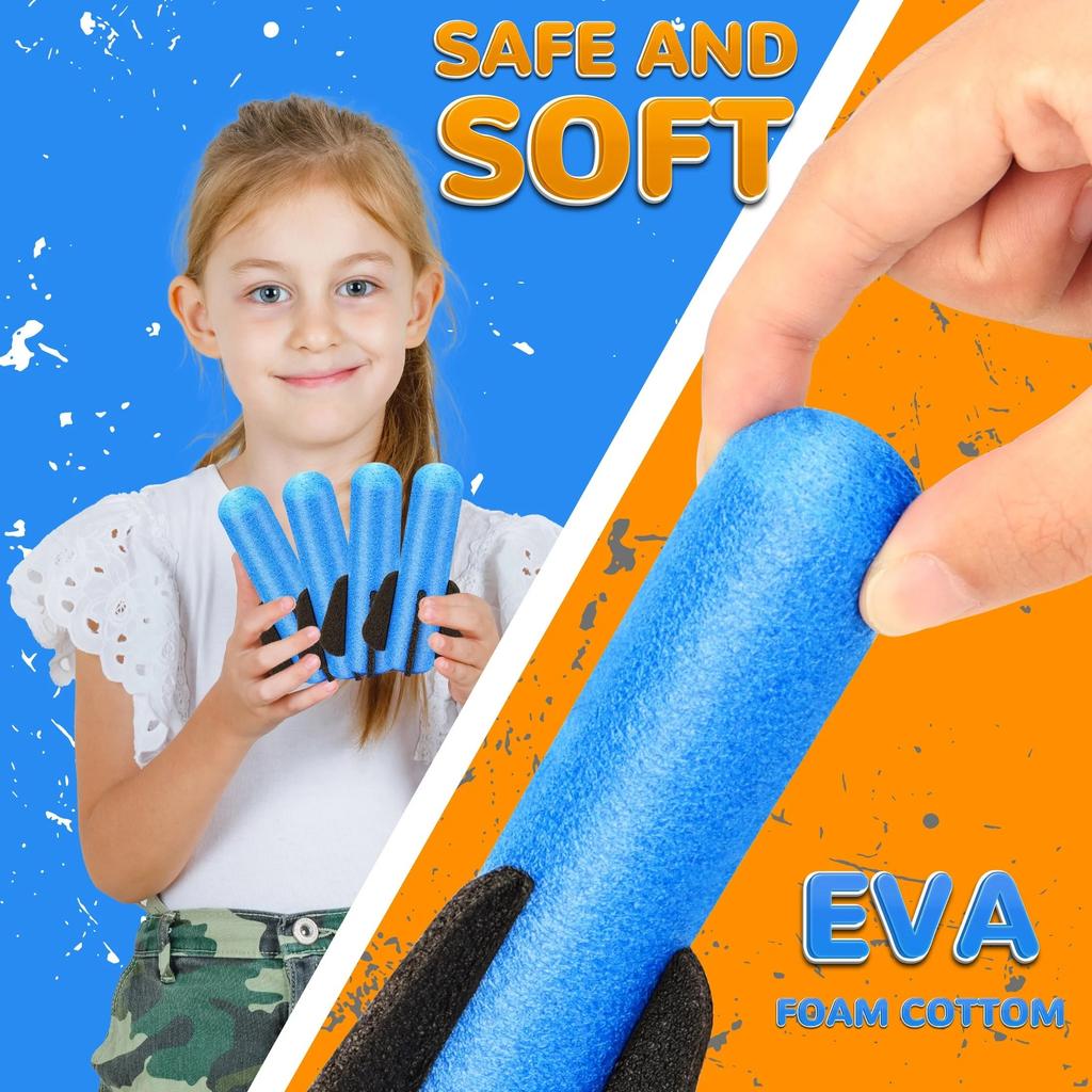 Foam Rocket Launcher Toy Set For Kids Outdoor Birthday Gifts – 3 Soft Rockets Per Launcher Shoots Up To 50 Feet