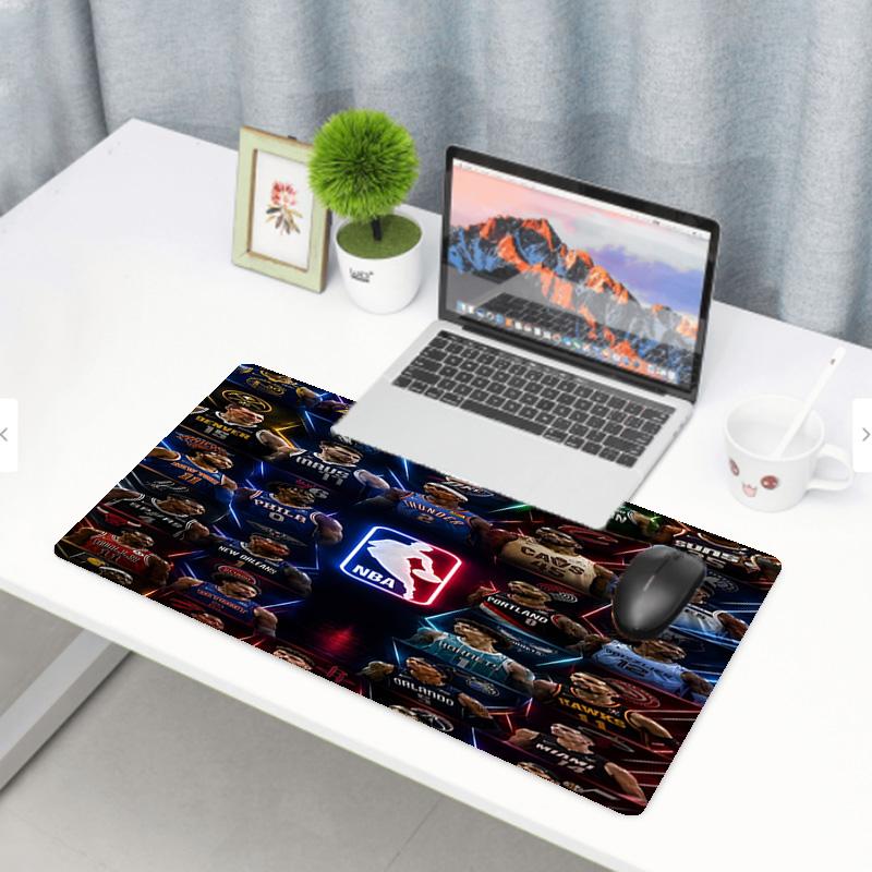 NBA Print Mouse Pad, Anti‑Slip Desktop keyboard Mat, for PC Laptop Gaming Working Daily Use, Cool Festival Surprise Gift