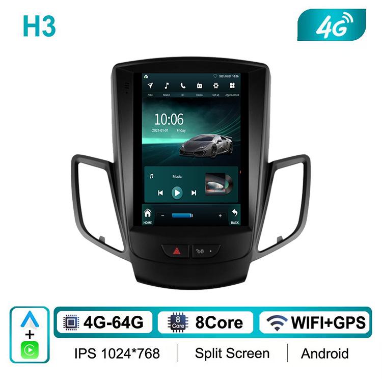 Автомобильная навигация для Ford Focus и Fiesta с управлением Android Bluetooth, HD камера заднего вида с CarPlay.