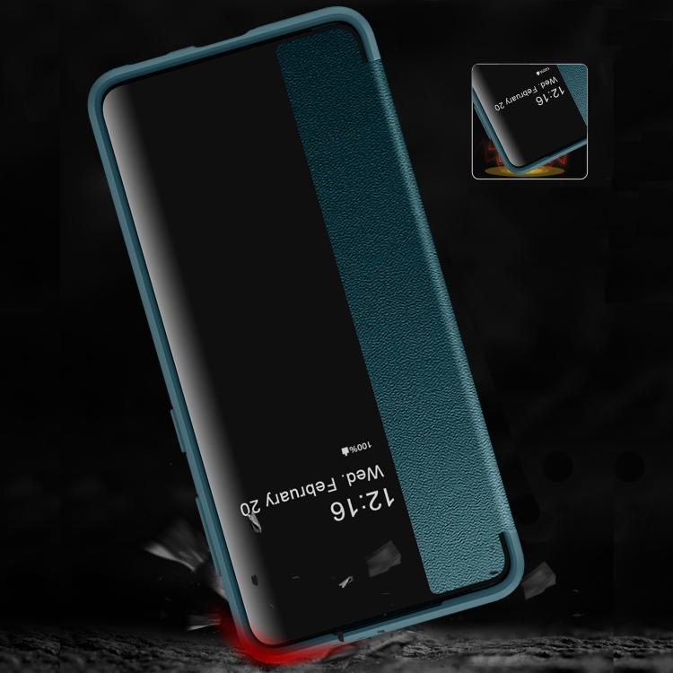 Для Samsung Galaxy S21 5G Магнитный боковой вид окна противоударный горизонтальный флип кожаный чехол