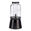 Beverage Dispenser - WADIGA - Vivalto - 3.8 Liters - Glass and Steel - Color Black and Transparent
