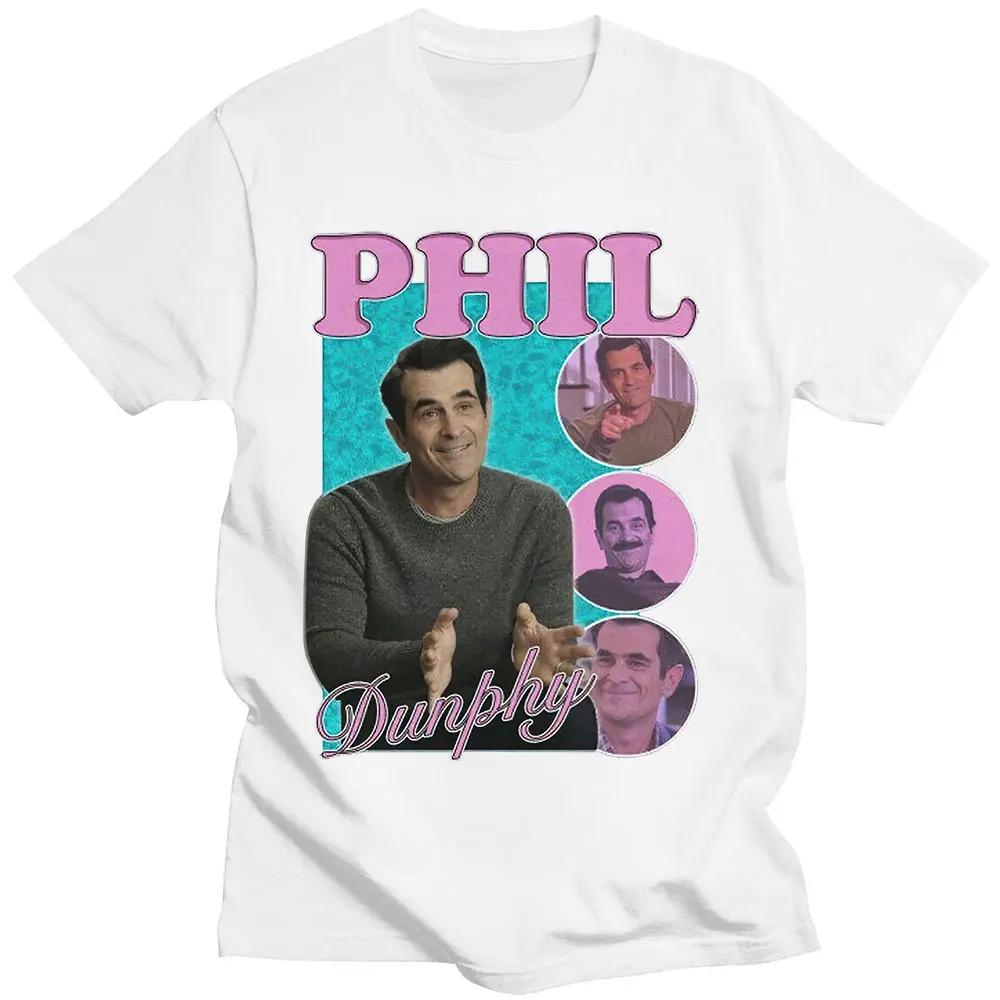 Футболка Phil Dunphy TV Show Отправить другу Подарок Футболка Харадзюку Интересный графический принт Футболка с коротким рукавом Топы Унисекс Повседневная уличная одежда