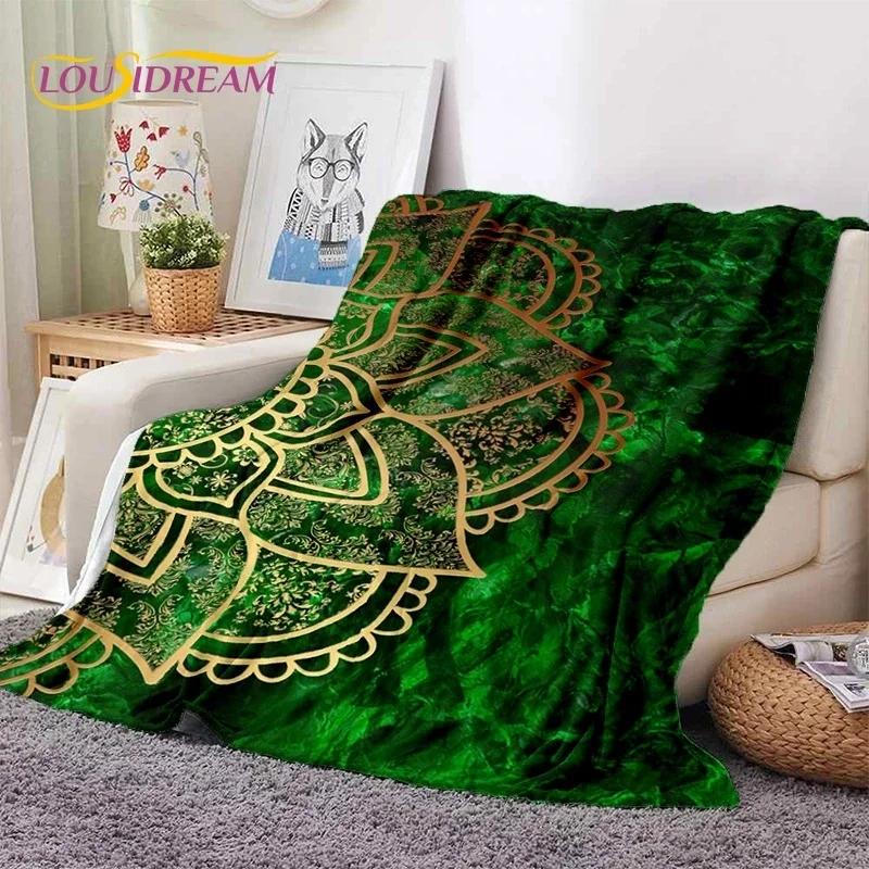 3D Mandala Yoga Flower Bohemia Meditation Nature Soft Flannel Blanket for Bed Bedroom Sofa Picnic,Throw Blanket Outdoors Leisure