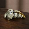 Cute Animal Statue Resin Miniature Figurine Sculpture Desktop Decoration Owl Ornament  TV Cabinet