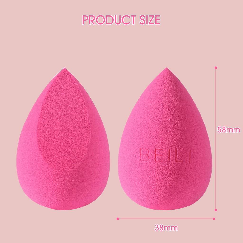 BEILI Женская косметическая пуховка для макияжа, губка для тонального крема, губка для пудры, косметические инструменты, аксессуары для макияжа, для влажного и сухого использования