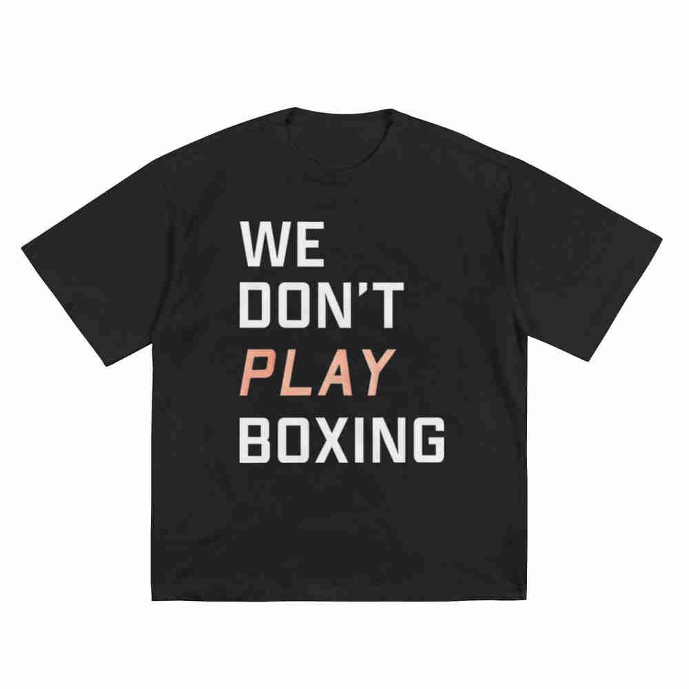 Boxraw Мы не играем в бокс Y2K Уличная одежда Футболка с коротким рукавом 100% Хлопок