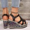 Thick Bottom Tassel Gladiator Sandals for Women Summer Ankle Strap Wedge Heels Sandals Woman Goth Chunky Platform Sandalias