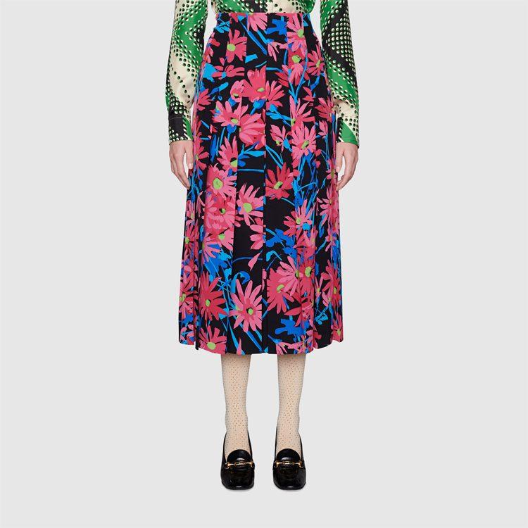 Gucci Повседневная Длинная Юбка Женская Черная 409370-ZAGI6-1187