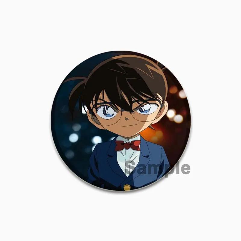 32/44/58mm Maorilan Haibara Ai Conan Hattori Heiji Badge Cartoon Anime Cute Brooch Pins for Clothes Backpack Hat Jewelry Accessories