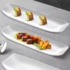 Porcelain Rectangular Dinner Platters, 13 Inch Rectangle Serving Plates for Sushi, Snacks, Cake, Meat & Appetizers, Set of 4