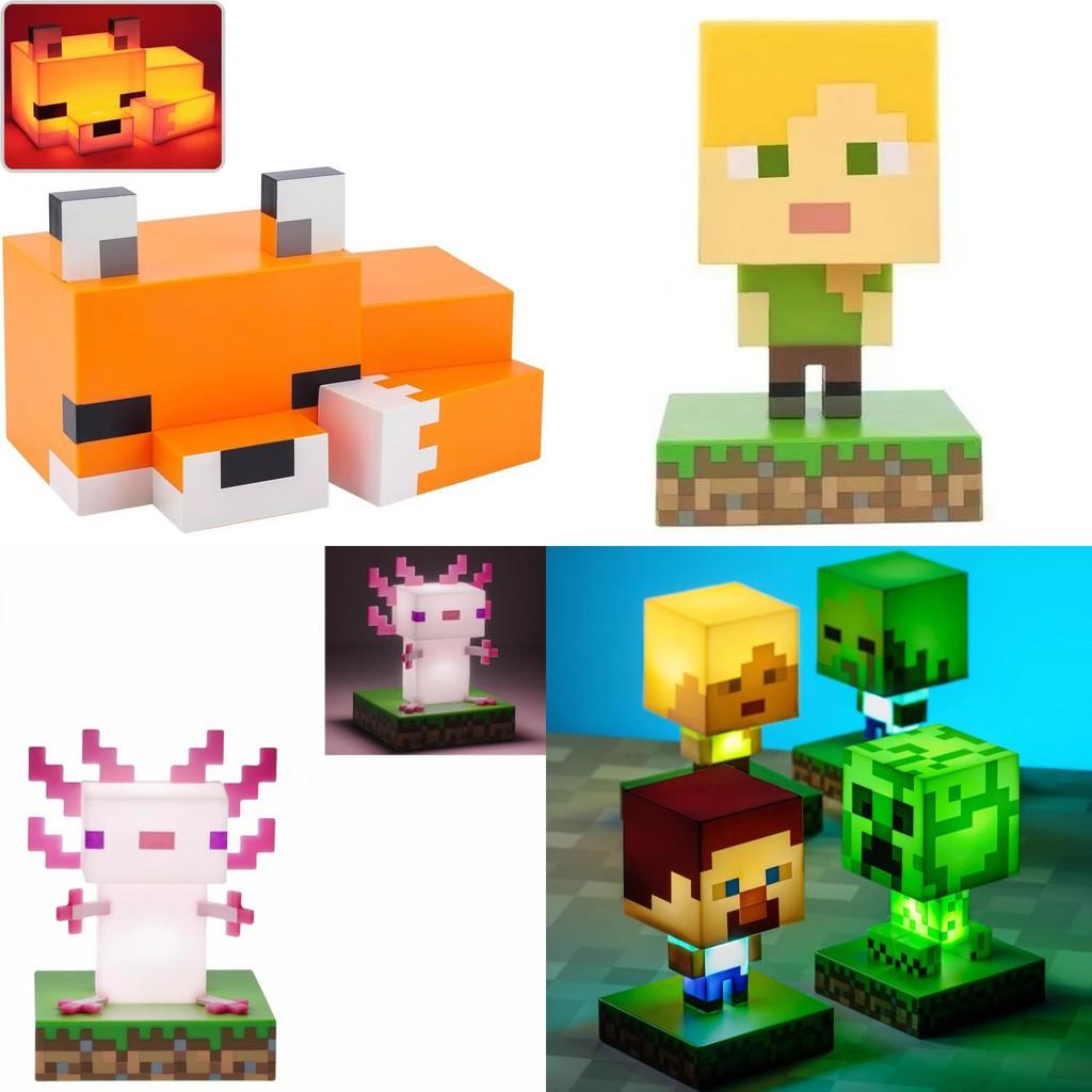 3D Ночник Персонаж Minecraft со Свечением LED для Декора Детской Комнаты