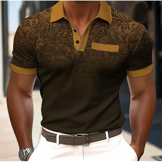 Men's casual polo shirt, short-sleeved, summer fashion, everyday top