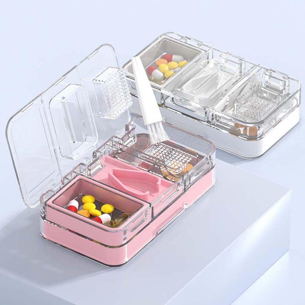 Pill Storage Accessories Mini Pill Box Medicine Pill Storage Container Mini Pill Cutter   Unisex