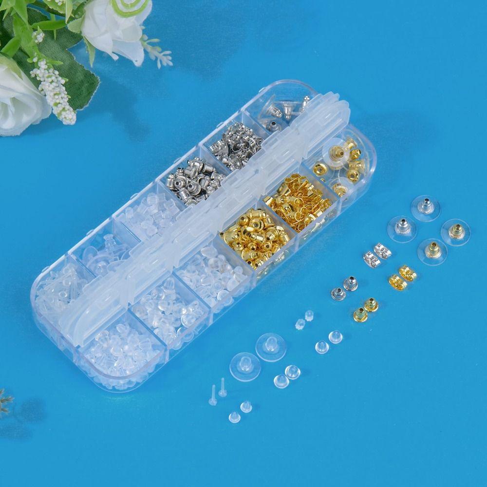 600Pcs/Set Clear Silicone Earring Backs Clutch Stoppers for Studs/Droopy Ears/Heavy Earring