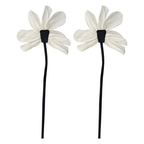 1 Pair Organza Fabric Brooch 3D Flower Ribbon Brooch Pin DIY Dress Top Jacket Decoration Wedding Party Jewelry Accessory