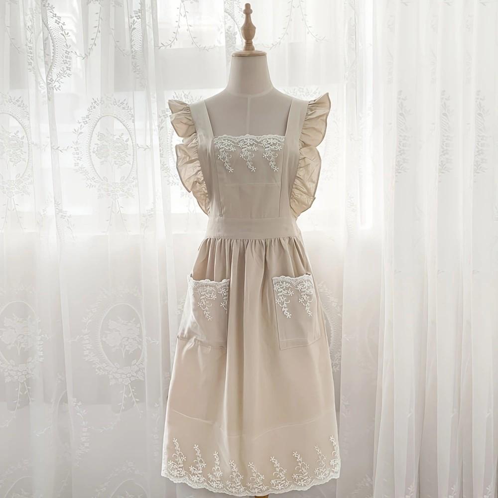 1 шт. Фартук из чистого хлопка для дома, цветочный дизайн, японский стиль, садовый комбинезон, принцесса, женский, на все тело, для цветочного магазина, лето