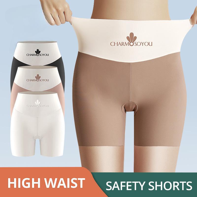 New Seamless Ice Silk Safety Short Pants Women's Summer Safety Shorts Under the Skirt High Waist Slimming Underwear Thin EMA