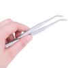 Stainless Steel Elbow Tweezers Aquarium Clear Clip Tool